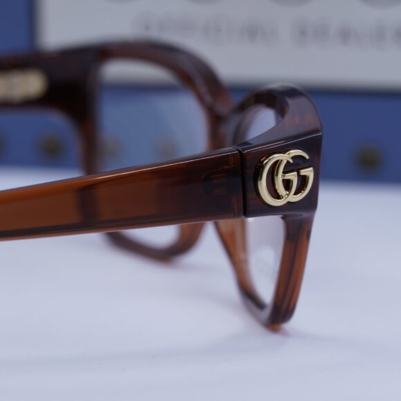 Final Price! Gucci GG1597O 003 Brown Eyeglasses 53mm - Picture 10 of 12